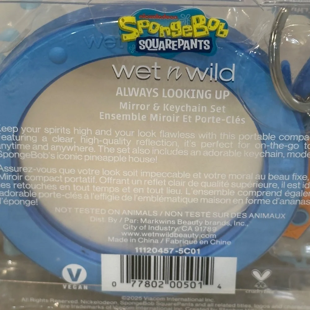 Wet n Wild x SpongeBob SquarePants Compact Mirror & Pineapple Keychain Set NEW
